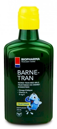 BARNE TRAN rybí olej pro děti s ovocnou příchutí 250 ml