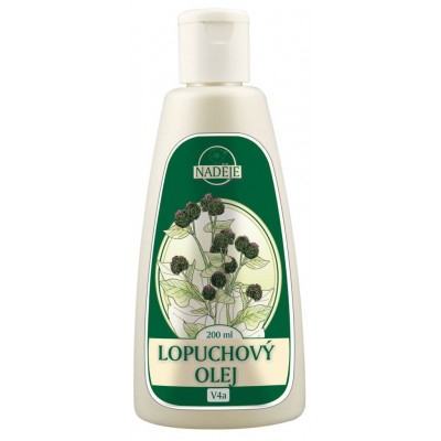 Lopuchový olej 200ml, O7b Je to jedna z nejlepších bylin v dermatologii. Podporuje růst vlasů, pomáhá hojit špatně se hojící rány, je vynikajícím dermatologikem a...