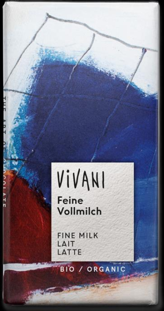 Mléčná čokoláda 32% kakaa, BIO 100g Vivani