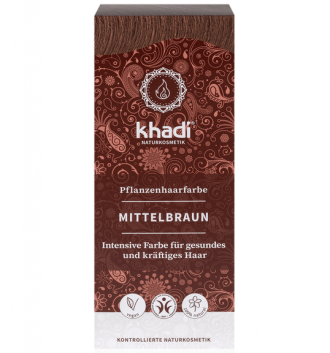 Rostlinná barva na vlasy Khadi MEDIUM BROWN 100g