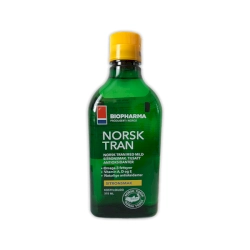 NORSK TRAN rybí olej s citronovou příchutí 375 ml