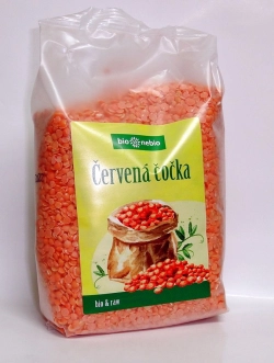 Červená loupaná čočka, špalíky 500g