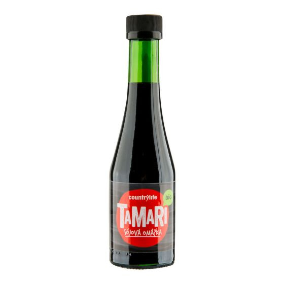 Tamari - sójová omáčka 200ml BIO Tamari je sójová omáčka, která vzniká jako vedlejší produkt při výrobě pasty miso. V porovnání se shoyu je tmavší, hustší a má...