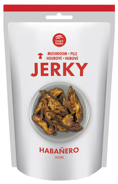 Habanero houbové sušené maso České houby 33g Houbové sušené maso je vynikající alternativou klasického sušeného masa, které je plné bílkovin, vlákniny a chuti.jsou vyrobeny z vysoce...