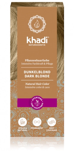 Rostlinná barva na vlasy Khadi DARK BLOND 100g