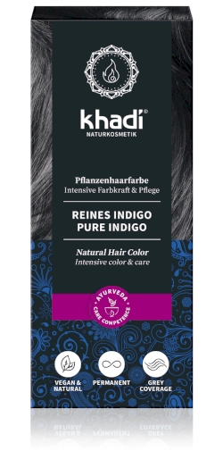 Rostlinná barva na vlasy Khadi Čisté indigo 100g