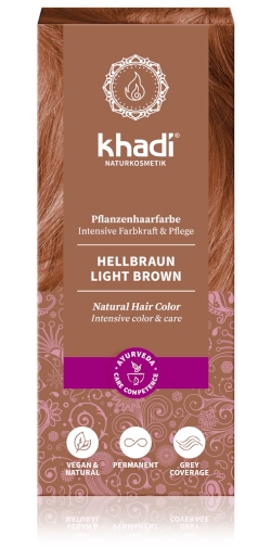 Rostlinná barva na vlasy Khadi LIGHT BROWN 100g