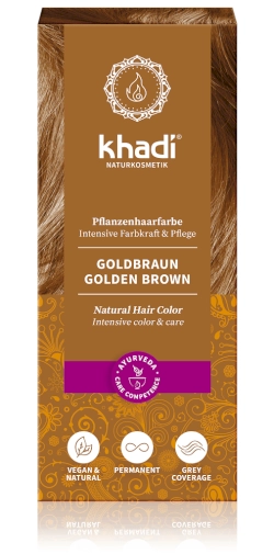 Rostlinná barva na vlasy Khadi GOLDEN BROWN 100g