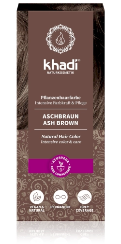 Khadi rostlinná barva na vlasy ASHED BROWN 100g