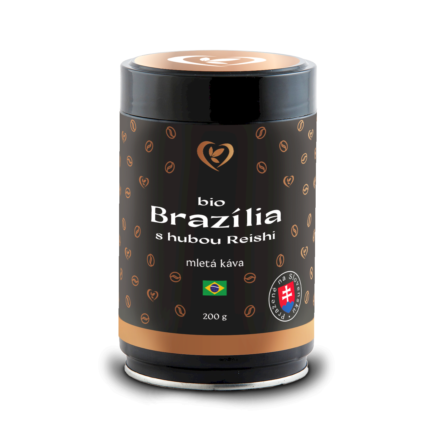 Bio káva Brazílie mletá s Reishi 200g 100% organická káva Arabica Brazil s houbou Reishi. Do této prvotřídní kávy je přidán 3% extrakt z mimořádně kvalitní a čisté BIO...