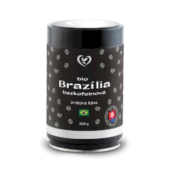Bio zrnková káva Brazílie bez kofeinu 200g