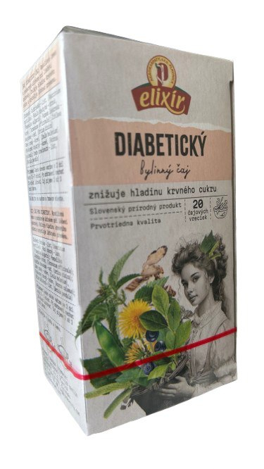 Diabetický čaj - porcovaný 20x2g Použití : Bylinná směs s podpůrným účinkem při léčbě cukrovky. Snižuje hladinu cukru v krvi a zrychluje...