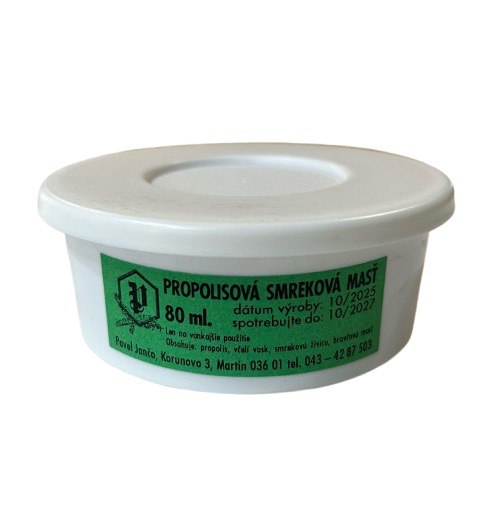Propolisová smrková mast – přírodní regenerace pokožky a úleva od bolesti kloubůPropolisová smrková mast je účinná přírodní mast...