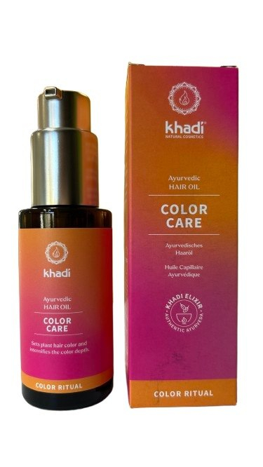 Khadi Color Care vlasový olej 50 ml – přírodní péče o barvené vlasyKhadi Color Care vlasový olej 50 ml je 100% přírodní ájurvédský...