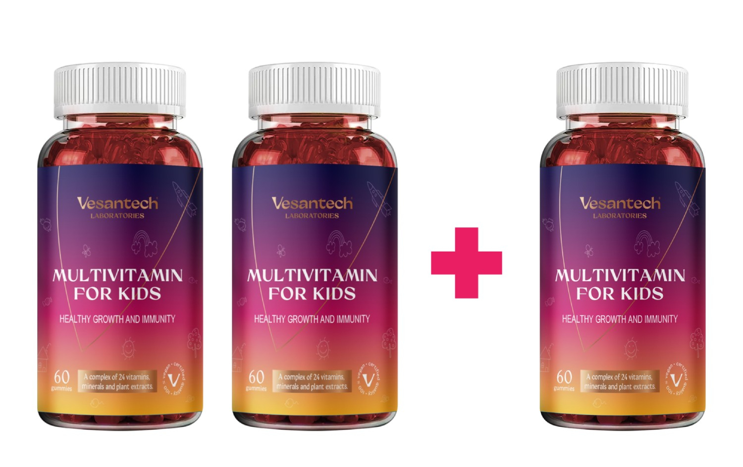 Vesantech Multivitamin for Kids Gummies – podpořte zdraví a energii dětí hravou formouVesantech Multivitamin for Kids Gummies jsou chutné a...