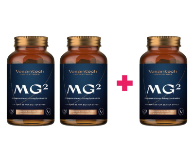 2+1 Vesantech MG2™ Bisglycinát hořečnatý 120 kapslí