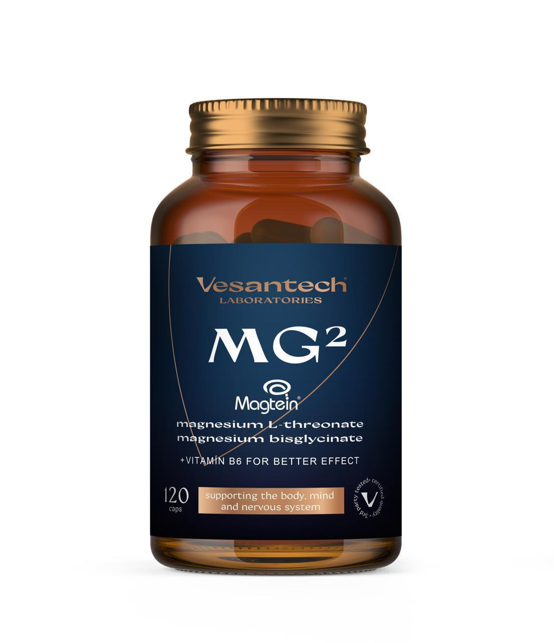 Vesantech MG2 (Bisglycinát & L-treonát Magtein®) je prémiový přípravek s hořčíkem obsahující dvě účinné formy hořčíku, který je...