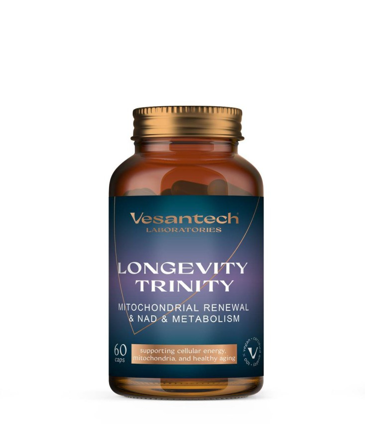 Vesantech Trinity – Obnova mitochondrií, NAD+ a metabolismusJeho složení kombinuje vybrané bioaktivní látky spojené s metabolismem NAD+,...