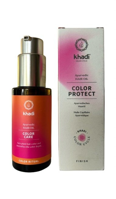 Khadi Color Care vlasový olej 50 ml – přírodní péče o barvené vlasyKhadi Color Care vlasový olej 50 ml je 100% přírodní ájurvédský...